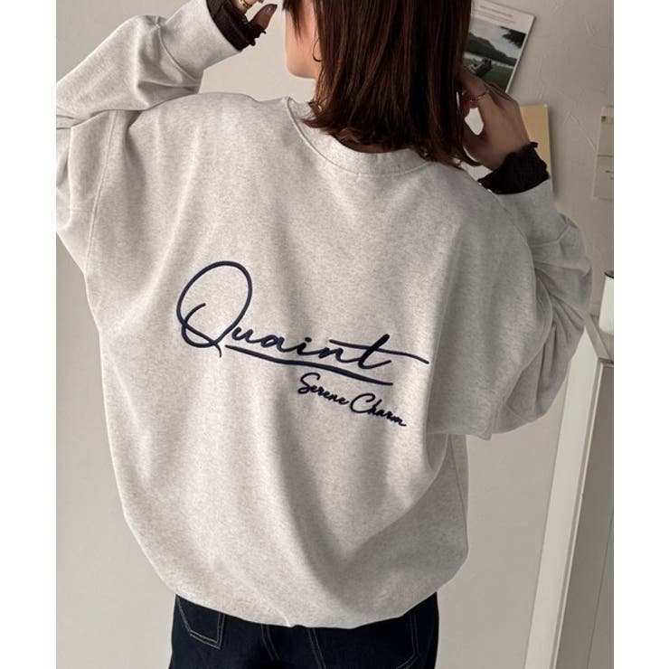 大人カジュアルに最適解。サイン刺繍裏毛スウェット | Classical Elf  | 詳細画像17 