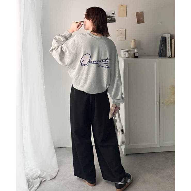 大人カジュアルに最適解。サイン刺繍裏毛スウェット | Classical Elf  | 詳細画像20 