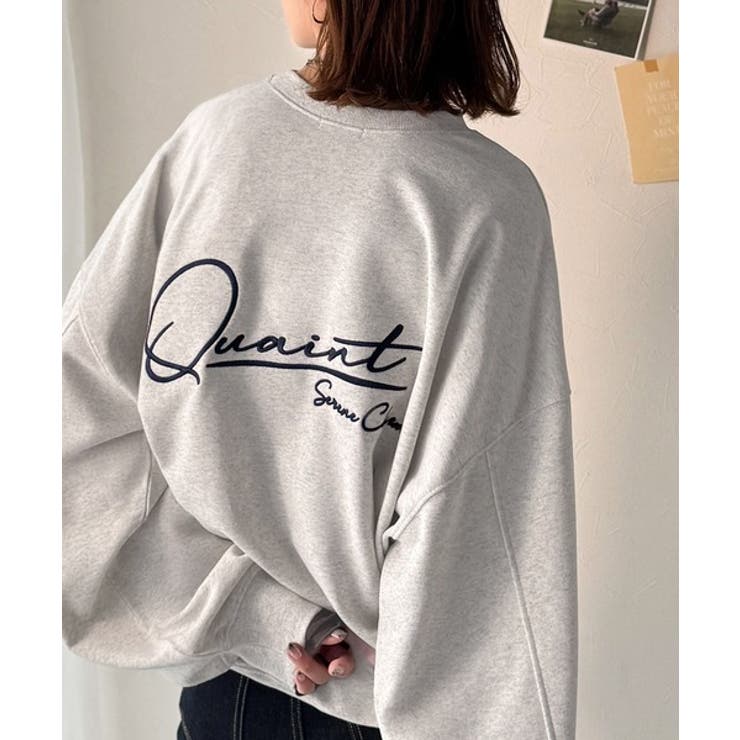 オートミール | 大人カジュアルに最適解。サイン刺繍裏毛スウェット | Classical Elf 