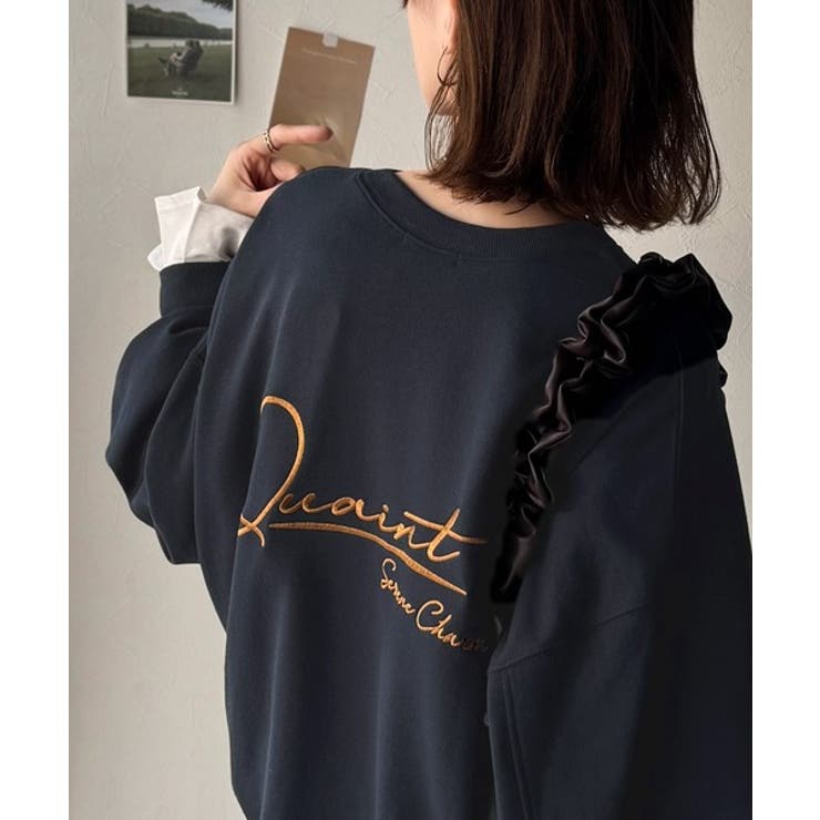 ネイビー | 大人カジュアルに最適解。サイン刺繍裏毛スウェット | Classical Elf 