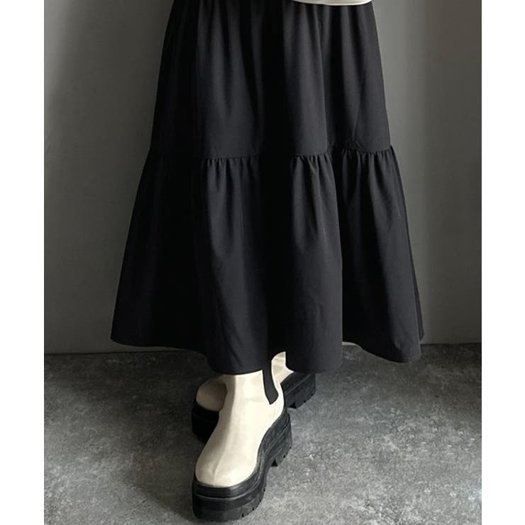 二度見の華やかさ。シャギーニット×ティアードキャミワンピースセット | Classical Elf  | 詳細画像38 