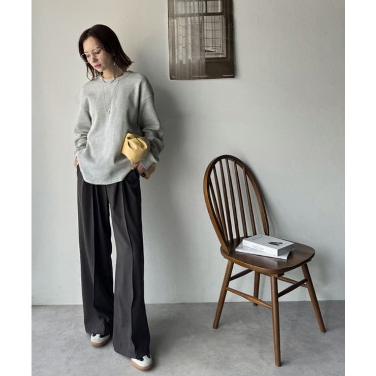 ニュアンスカラーで垢抜けお洒落♪綿100％ガゼット付きワッフルロンT（長袖） | Classical Elf  | 詳細画像14 