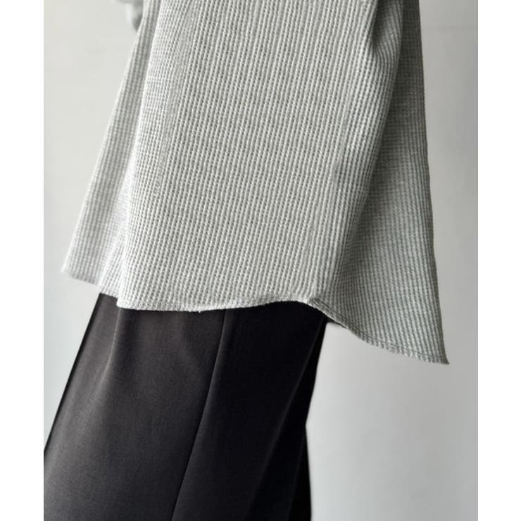 ニュアンスカラーで垢抜けお洒落♪綿100％ガゼット付きワッフルロンT（長袖） | Classical Elf  | 詳細画像31 