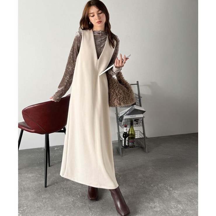 肉厚素材が気になるスタイルをカバー♪前後2wayダンボールハーフジップジャンプス… | Classical Elf  | 詳細画像34 