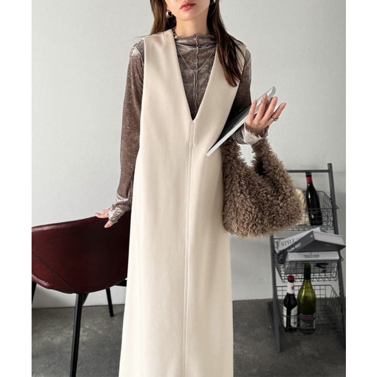 肉厚素材が気になるスタイルをカバー♪前後2wayダンボールハーフジップジャンプス… | Classical Elf  | 詳細画像36 