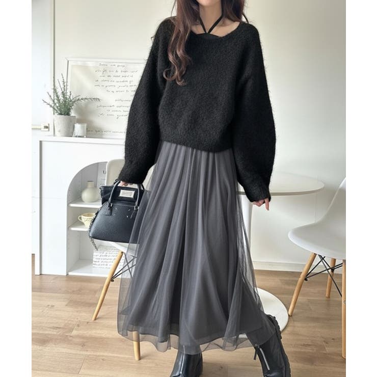 褒められワンピ♪マルチwayニット×チュールワンピースセット（セットアイテム） | Classical Elf  | 詳細画像8 