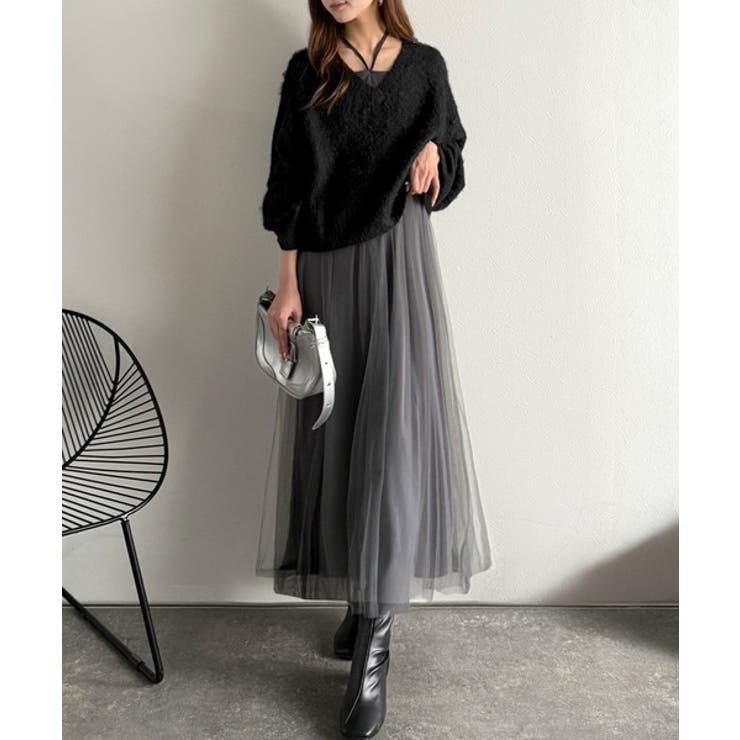 褒められワンピ♪マルチwayニット×チュールワンピースセット（セットアイテム） | Classical Elf  | 詳細画像12 