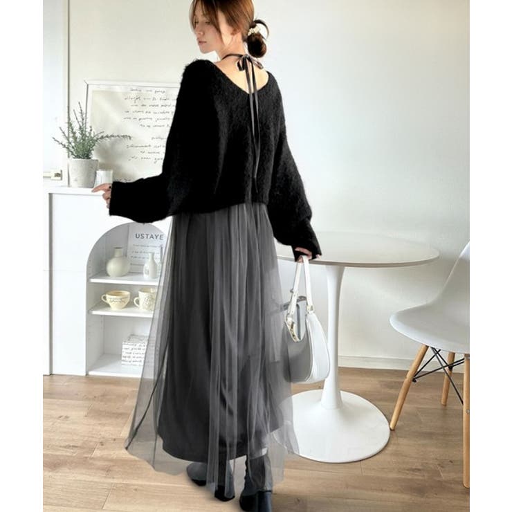 褒められワンピ♪マルチwayニット×チュールワンピースセット（セットアイテム） | Classical Elf  | 詳細画像1 