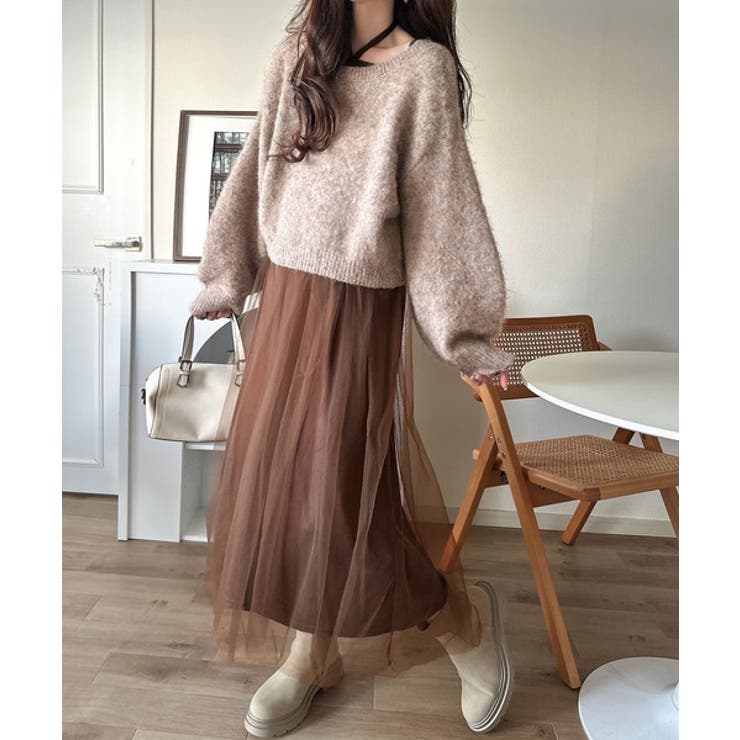 褒められワンピ♪マルチwayニット×チュールワンピースセット（セットアイテム） | Classical Elf  | 詳細画像37 