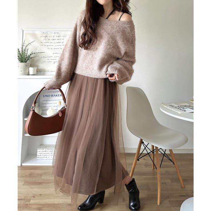 褒められワンピ♪マルチwayニット×チュールワンピースセット（セットアイテム） | Classical Elf  | 詳細画像42 