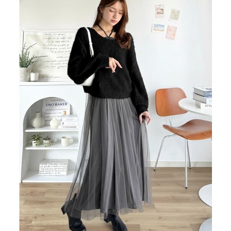 褒められワンピ♪マルチwayニット×チュールワンピースセット（セットアイテム） | Classical Elf  | 詳細画像2 