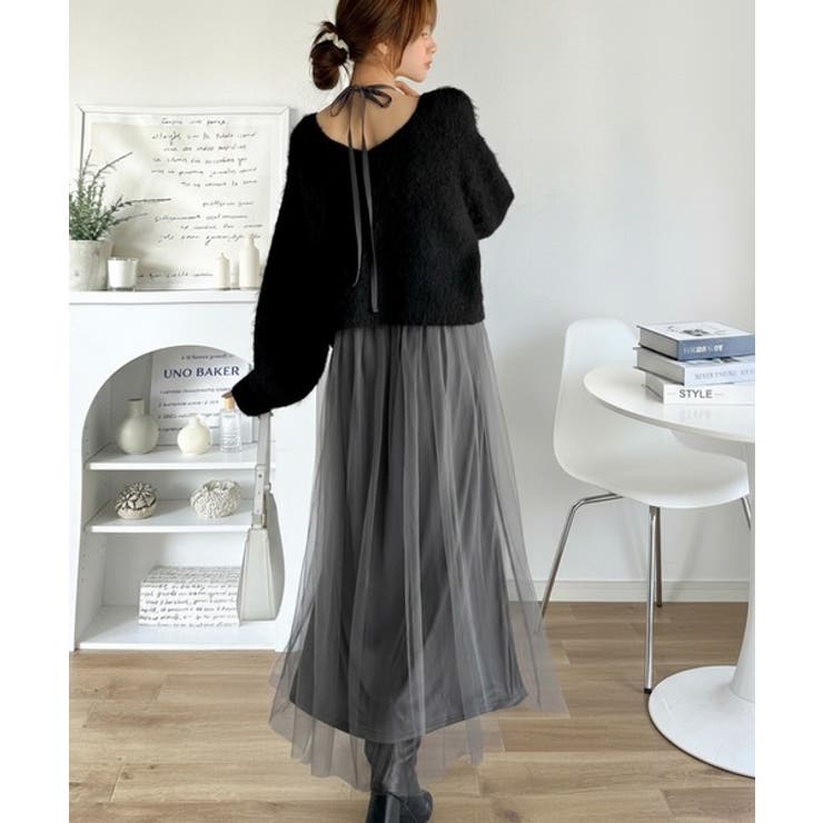 褒められワンピ♪マルチwayニット×チュールワンピースセット（セットアイテム） | Classical Elf  | 詳細画像4 