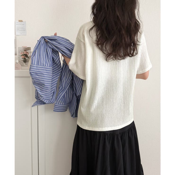 軽やか涼感、さらり抜け感。楊柳ベーシックTシャツ(半袖) | Classical Elf  | 詳細画像7 