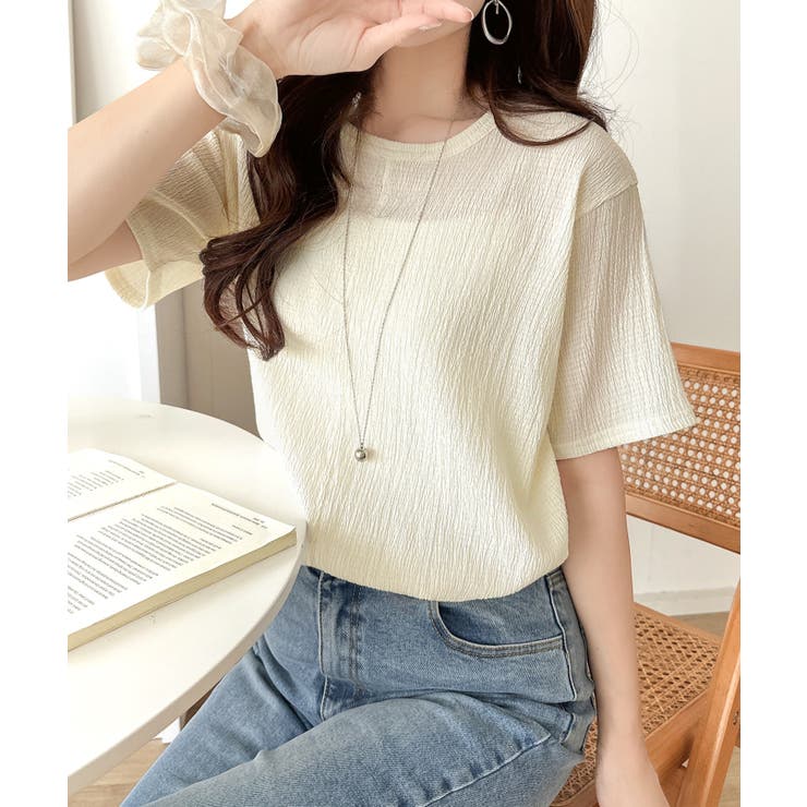 軽やか涼感、さらり抜け感。楊柳ベーシックTシャツ(半袖) | Classical Elf  | 詳細画像9 