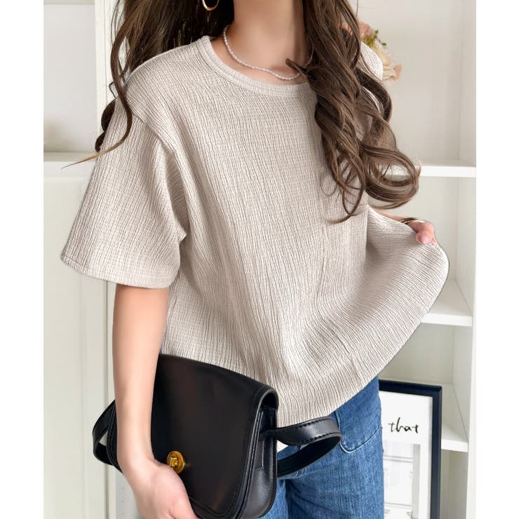 軽やか涼感、さらり抜け感。楊柳ベーシックTシャツ(半袖) | Classical Elf  | 詳細画像45 
