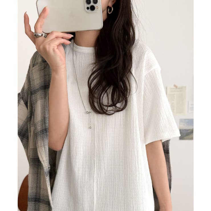 軽やか涼感、さらり抜け感。楊柳ベーシックTシャツ(半袖) | Classical Elf  | 詳細画像1 