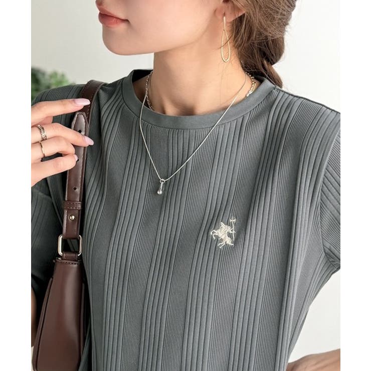 品よく、すっと、毎日に馴染む。オーガニックコットンランダムリブ胸元刺繍Tシャツ（… | Classical Elf  | 詳細画像39 