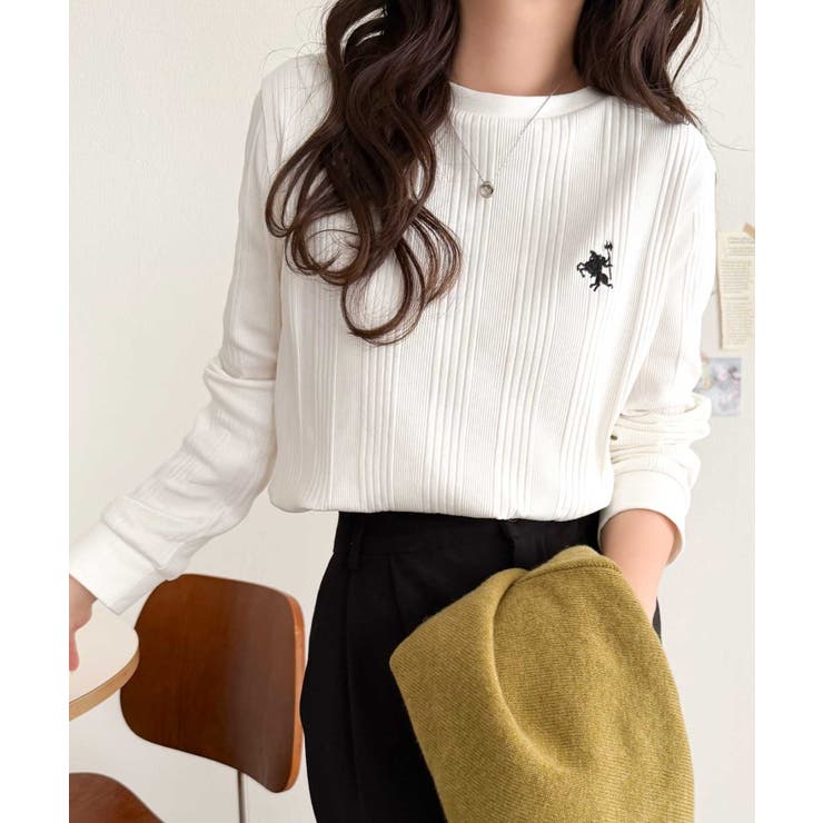 オフホワイト | 着るだけ、モチベUP！抜群の着回し力で毎日に寄り添う♪オーガニックランダムテレコ… | Classical Elf 