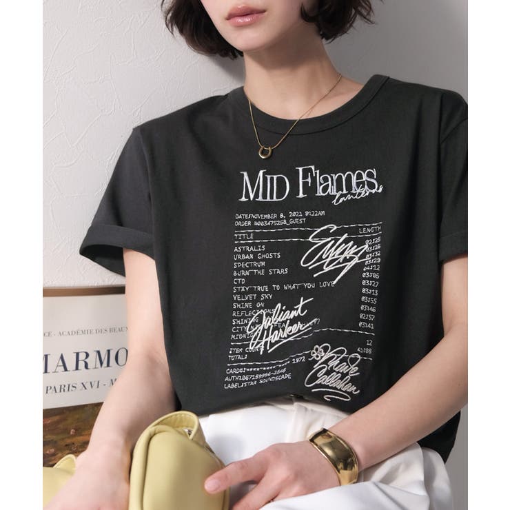 【接触冷感機能付き】遊びゴコロをくすぐる。筆記体サイン調ロゴ刺繍Tシャツ（半袖） | Classical Elf  | 詳細画像15 