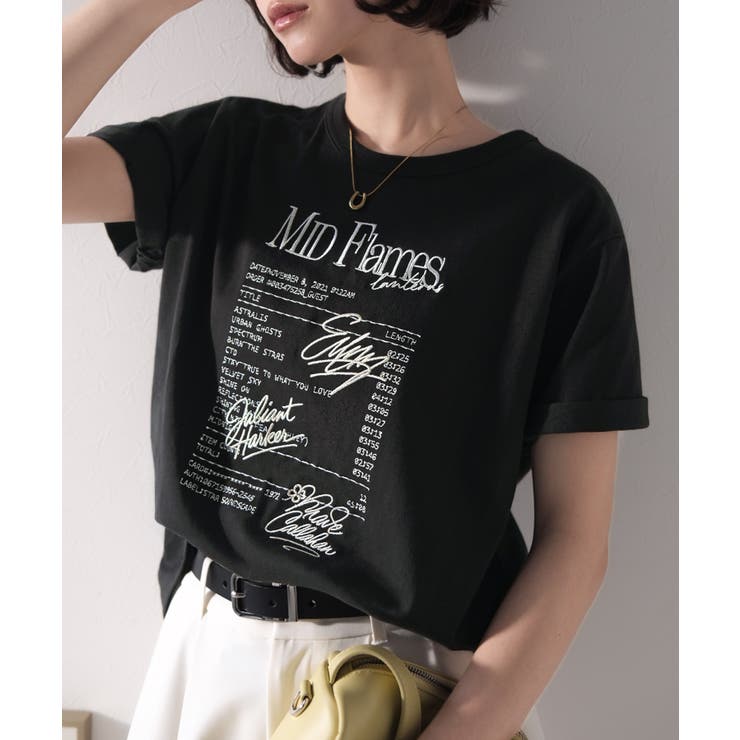 【接触冷感機能付き】遊びゴコロをくすぐる。筆記体サイン調ロゴ刺繍Tシャツ（半袖） | Classical Elf  | 詳細画像18 