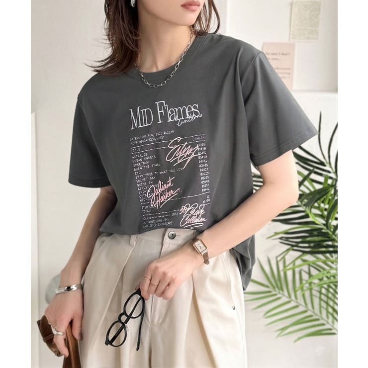 【接触冷感機能付き】遊びゴコロをくすぐる。筆記体サイン調ロゴ刺繍Tシャツ（半袖） | Classical Elf  | 詳細画像31 