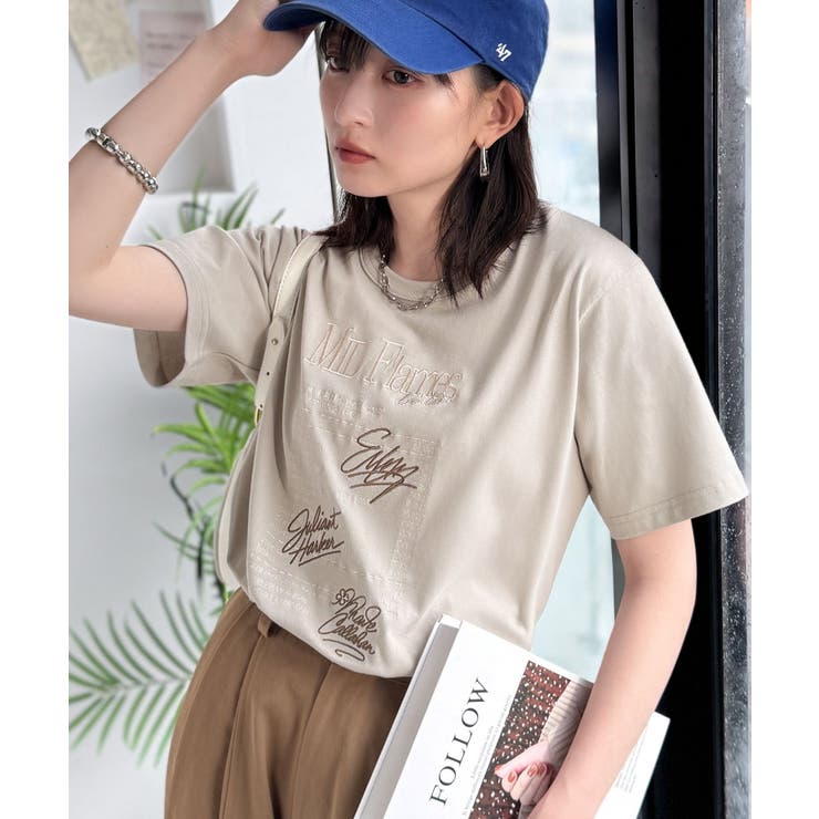 【接触冷感機能付き】遊びゴコロをくすぐる。筆記体サイン調ロゴ刺繍Tシャツ（半袖） | Classical Elf  | 詳細画像37 