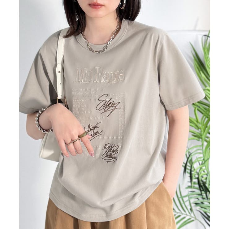 【接触冷感機能付き】遊びゴコロをくすぐる。筆記体サイン調ロゴ刺繍Tシャツ（半袖） | Classical Elf  | 詳細画像40 