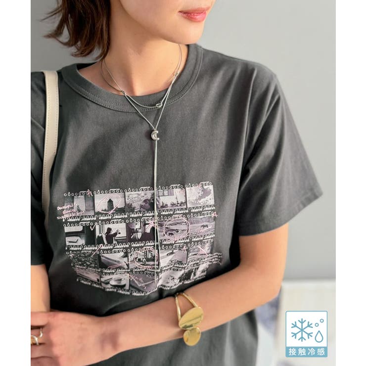 チャコール | 【接触冷感機能付き】ただのTシャツじゃ、終わらない。フィルムネガフォトプリント×… | Classical Elf 