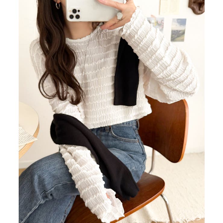 程よい甘さが可愛い。袖メロウシャーリングタックブラウス（長袖） | Classical Elf  | 詳細画像6 