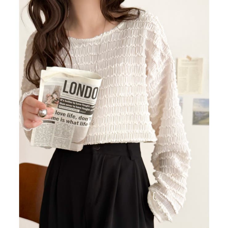 程よい甘さが可愛い。袖メロウシャーリングタックブラウス（長袖） | Classical Elf  | 詳細画像9 