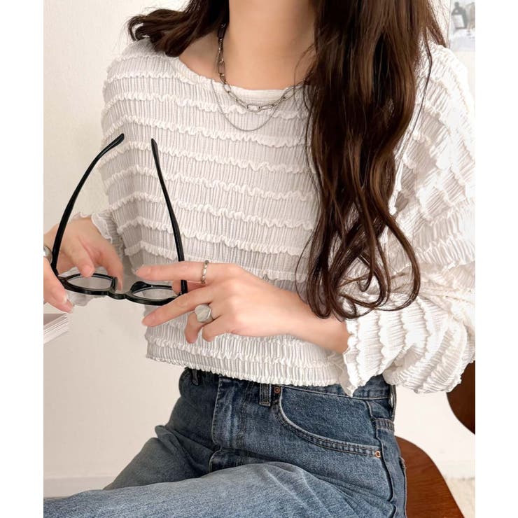 程よい甘さが可愛い。袖メロウシャーリングタックブラウス（長袖） | Classical Elf  | 詳細画像2 