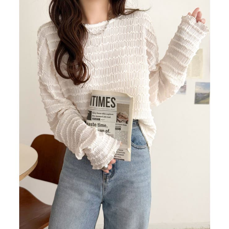 程よい甘さが可愛い。袖メロウシャーリングタックブラウス（長袖） | Classical Elf  | 詳細画像5 