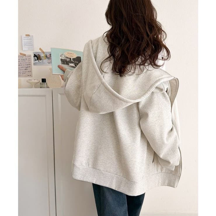 羽織って暖か、さらりと洒落感。胸元ワンポイント刺繍裏起毛ダブルジップパーカー | Classical Elf  | 詳細画像36 