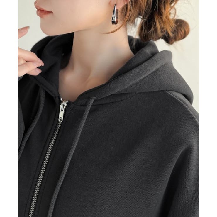 羽織って暖か、さらりと洒落感。胸元ワンポイント刺繍裏起毛ダブルジップパーカー | Classical Elf  | 詳細画像44 