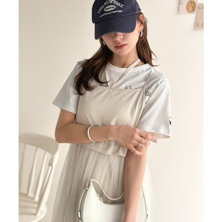 ヘルシーな肌見せで、あざと魅せ。フリンジニット×フレアーチュールワンピースセット… | Classical Elf  | 詳細画像27 