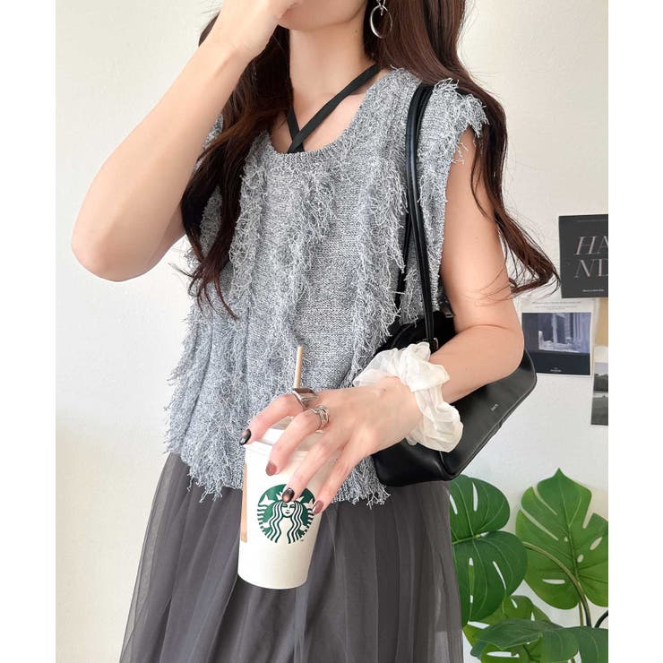 ヘルシーな肌見せで、あざと魅せ。フリンジニット×フレアーチュールワンピースセット… | Classical Elf  | 詳細画像40 