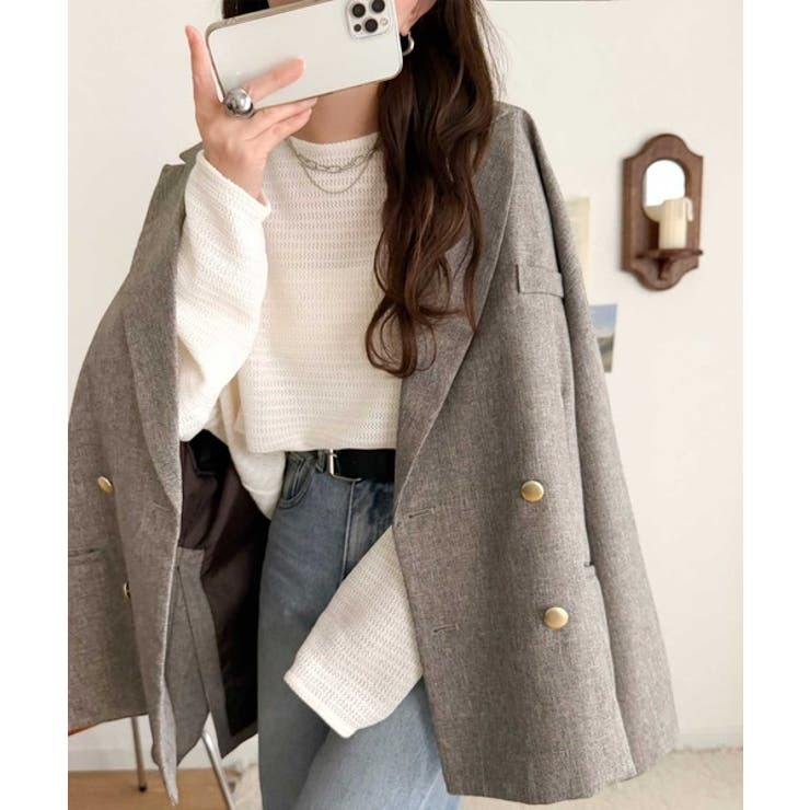 品のある透け感で、さりげない存在感を♪レーシージャガードドルマントップス(長袖) | Classical Elf  | 詳細画像7 