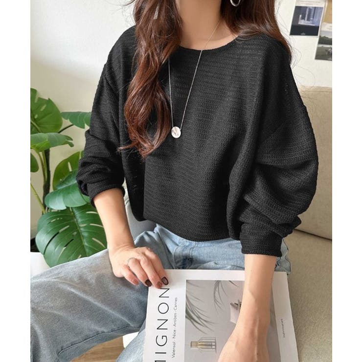 品のある透け感で、さりげない存在感を♪レーシージャガードドルマントップス(長袖) | Classical Elf  | 詳細画像15 