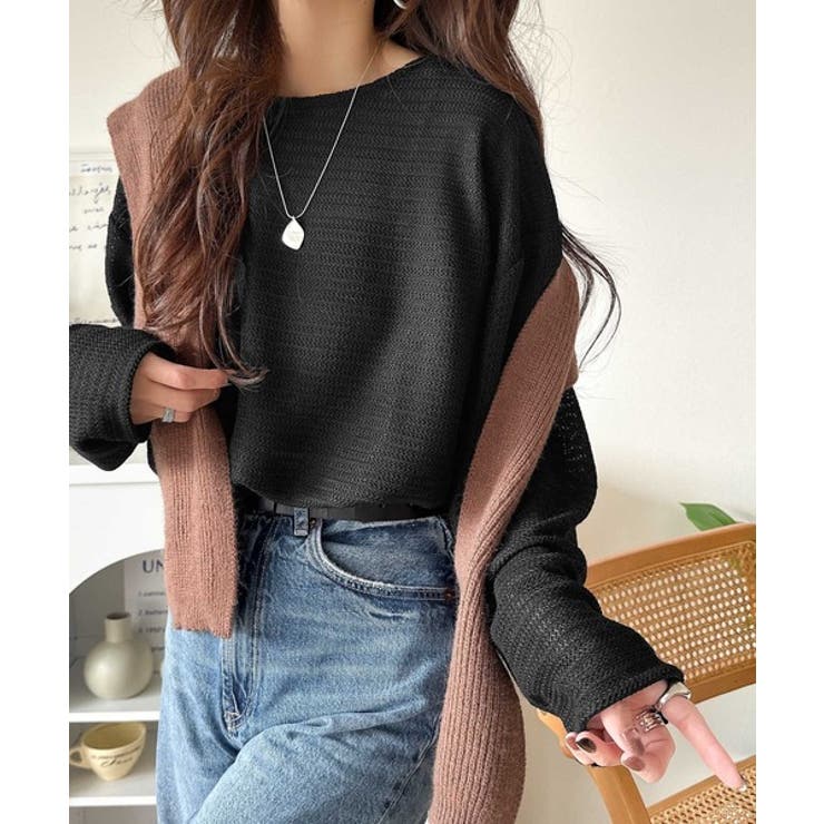 品のある透け感で、さりげない存在感を♪レーシージャガードドルマントップス(長袖) | Classical Elf  | 詳細画像19 