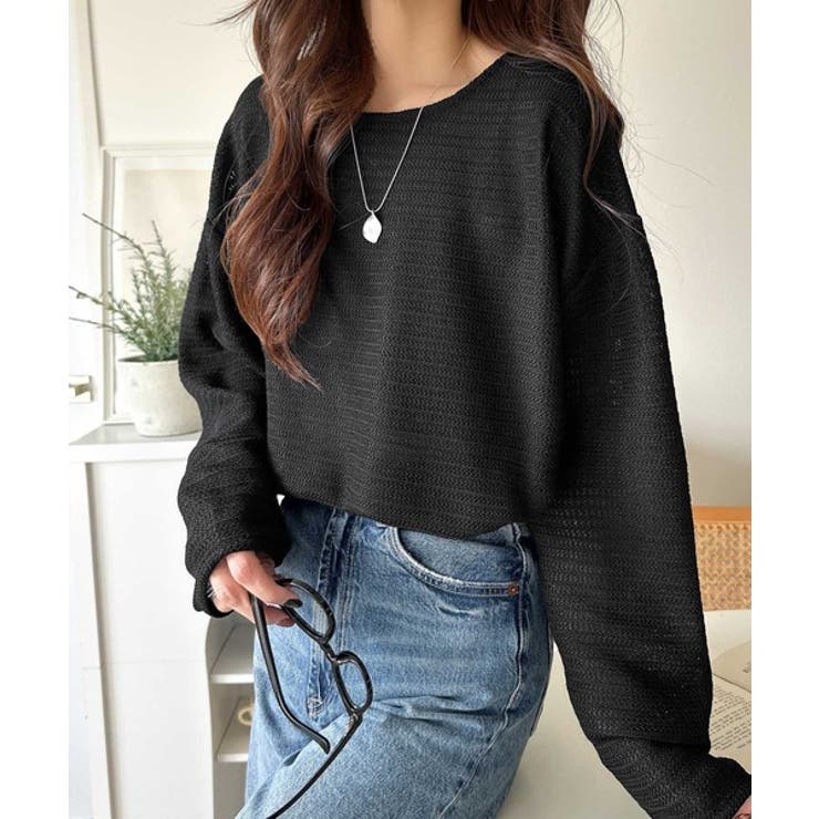 品のある透け感で、さりげない存在感を♪レーシージャガードドルマントップス(長袖) | Classical Elf  | 詳細画像21 