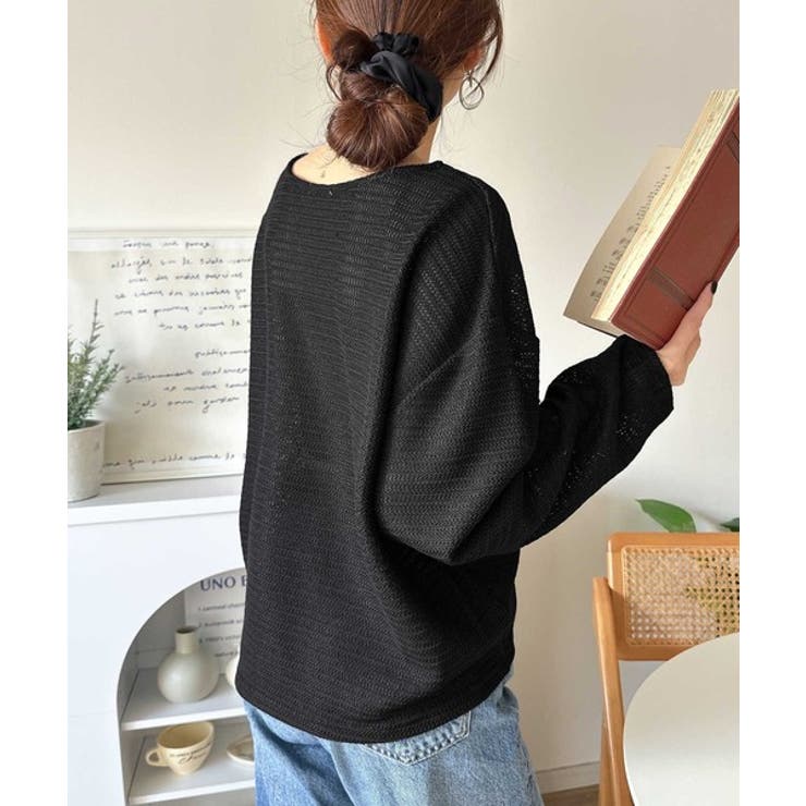 品のある透け感で、さりげない存在感を♪レーシージャガードドルマントップス(長袖) | Classical Elf  | 詳細画像22 