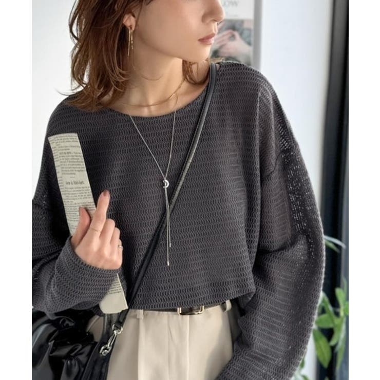 品のある透け感で、さりげない存在感を♪レーシージャガードドルマントップス(長袖) | Classical Elf  | 詳細画像27 