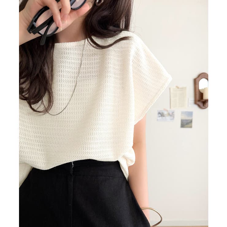 上品な透け感で華やかに決まる。レーシージャガード フレンチスリーブ ドルマントッ… | Classical Elf  | 詳細画像6 