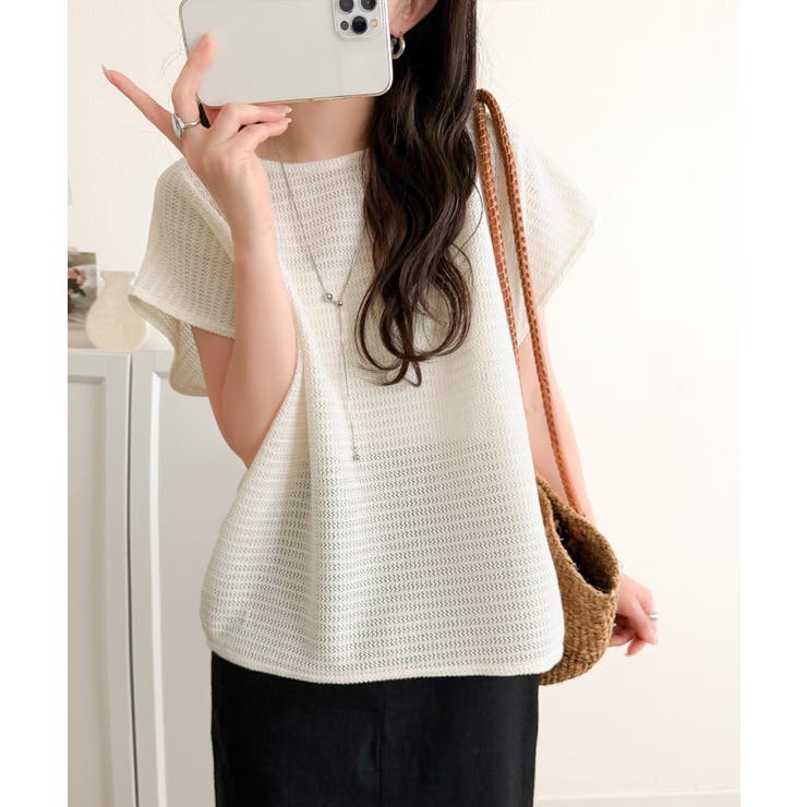 上品な透け感で華やかに決まる。レーシージャガード フレンチスリーブ ドルマントッ… | Classical Elf  | 詳細画像9 