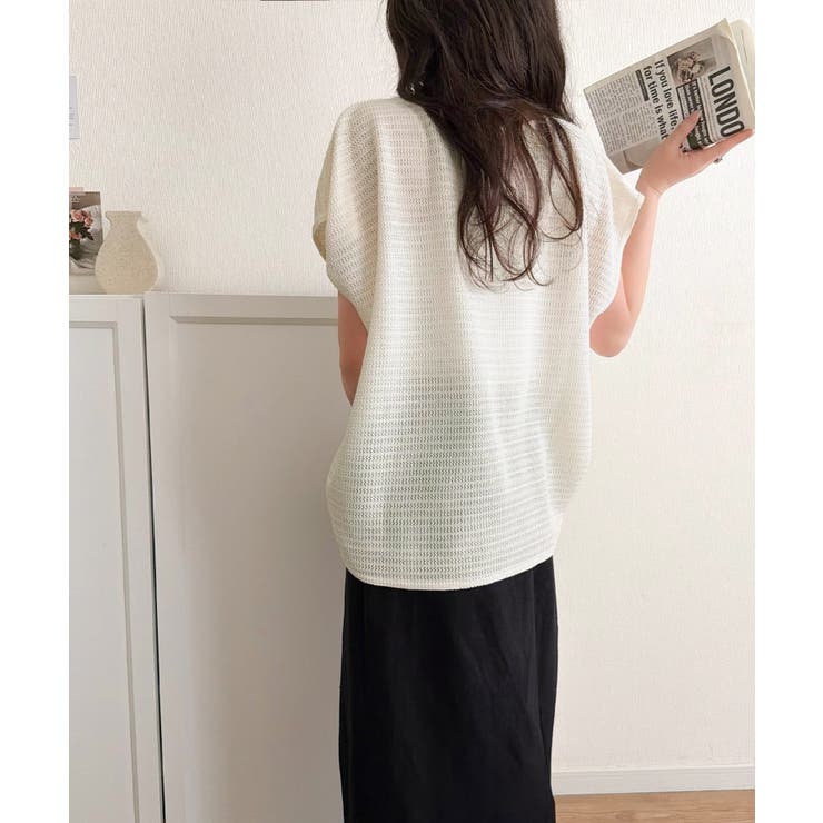 上品な透け感で華やかに決まる。レーシージャガード フレンチスリーブ ドルマントッ… | Classical Elf  | 詳細画像10 