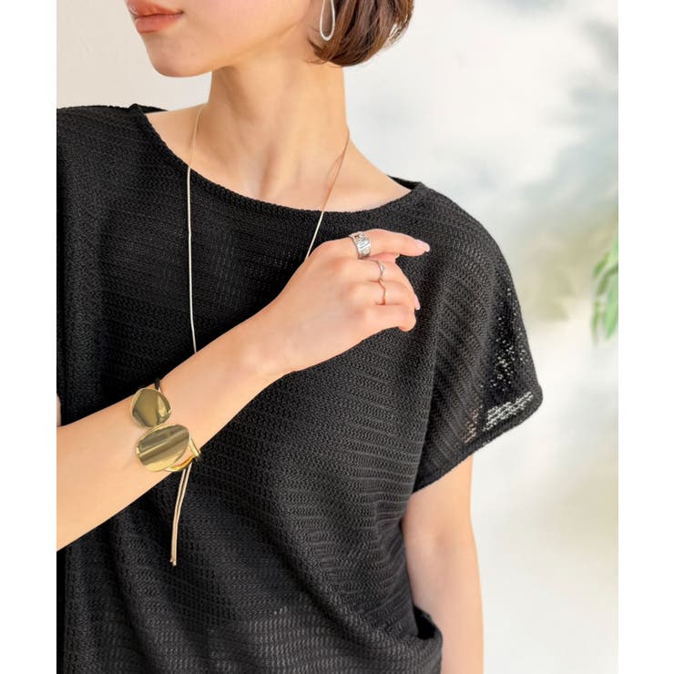 上品な透け感で華やかに決まる。レーシージャガード フレンチスリーブ ドルマントッ… | Classical Elf  | 詳細画像11 