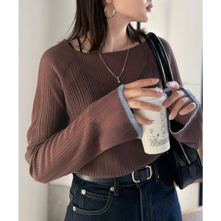 透き通る気品を、日常に。ランダムタックシアー袖フレア長袖トップス | Classical Elf  | 詳細画像22 