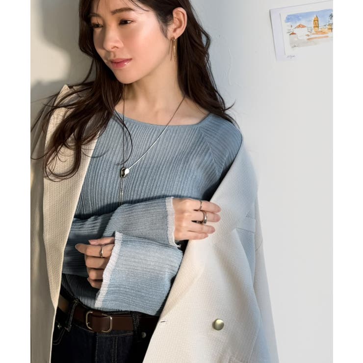 透き通る気品を、日常に。ランダムタックシアー袖フレア長袖トップス | Classical Elf  | 詳細画像37 