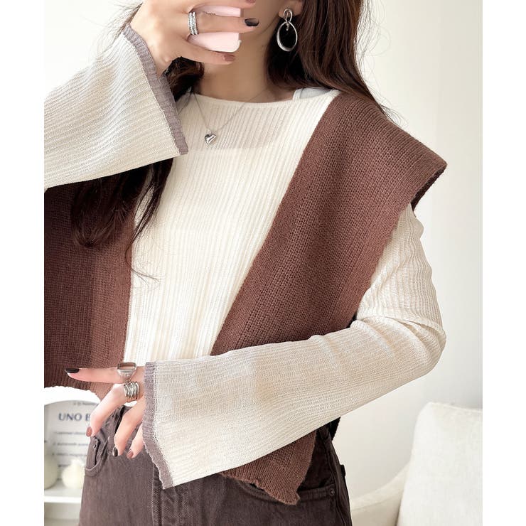 透き通る気品を、日常に。ランダムタックシアー袖フレア長袖トップス | Classical Elf  | 詳細画像4 