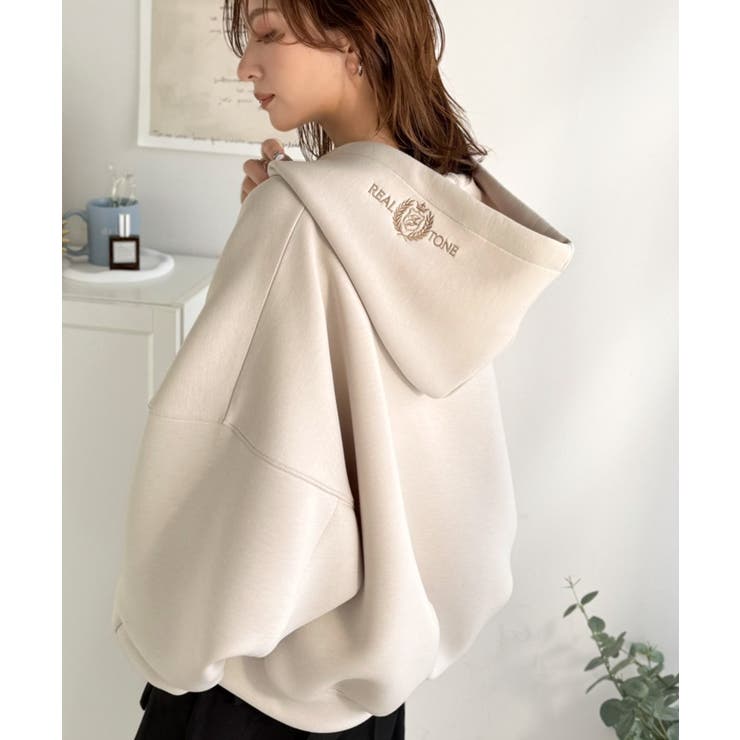 悩まずお洒落、着るだけでサマになる。クロップドワイドダンボール切替パーカー（長袖… | Classical Elf  | 詳細画像26 